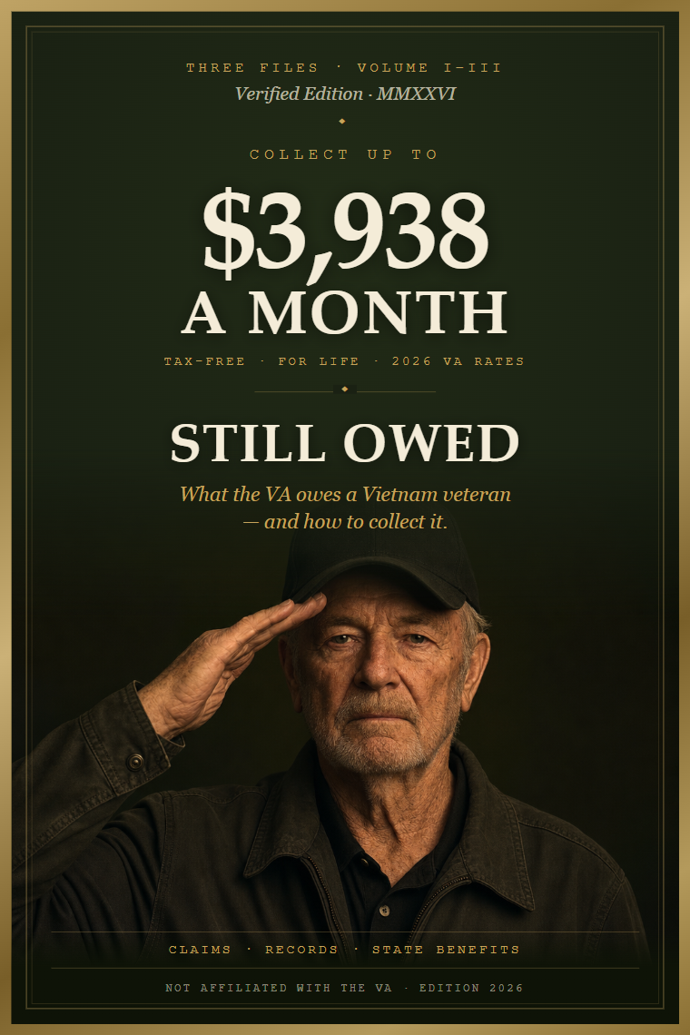 Still Owed — what the VA owes a Vietnam veteran. Collect up to $3,938 a month.